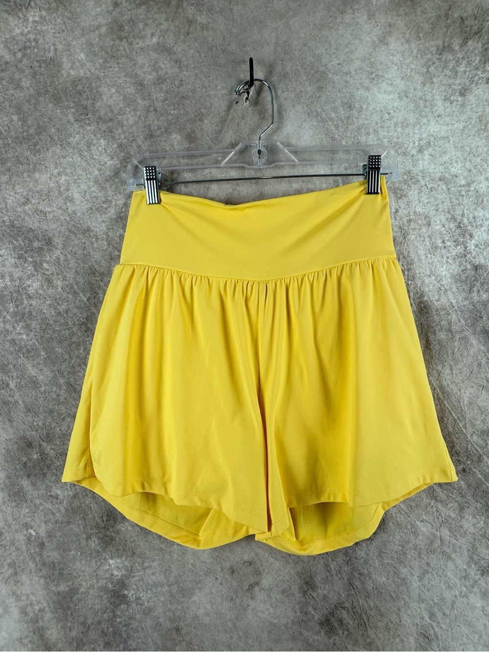 HALARA Yellow High-Waist  Shorts 2 in 1 shorts.